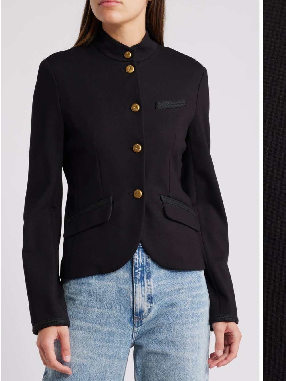 Rag & bone Braid Detail Cropped Slade Blazer